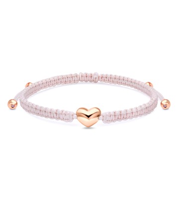 Heart with Matt Rope Bracelet BR-1505-RO-GP